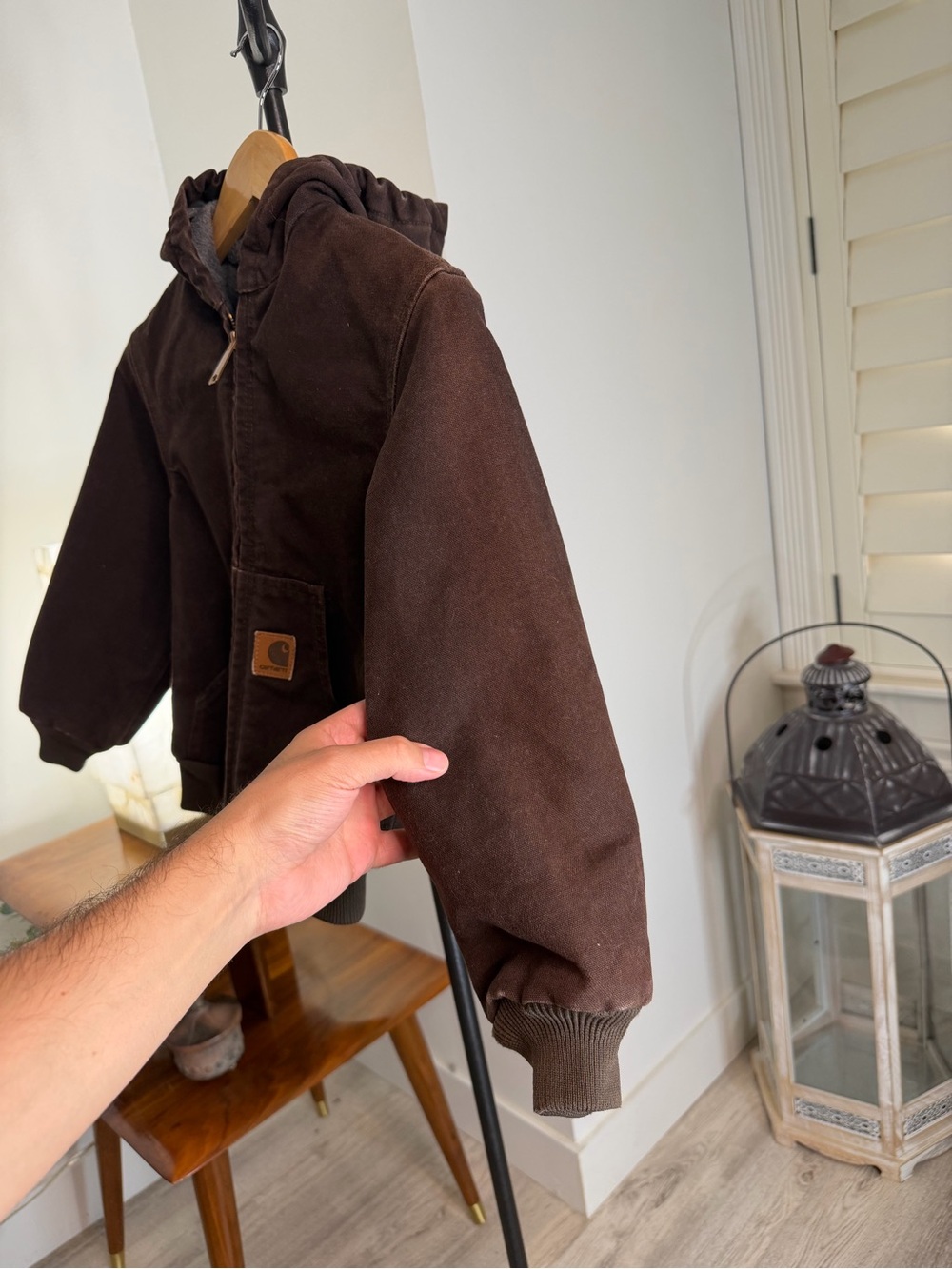 Carhartt Kids Brown Hooded Work Jacket - Picture 2 of 8